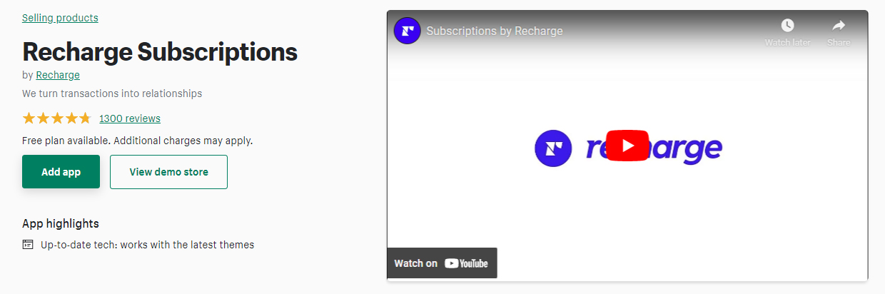 Recharge Subscriptions